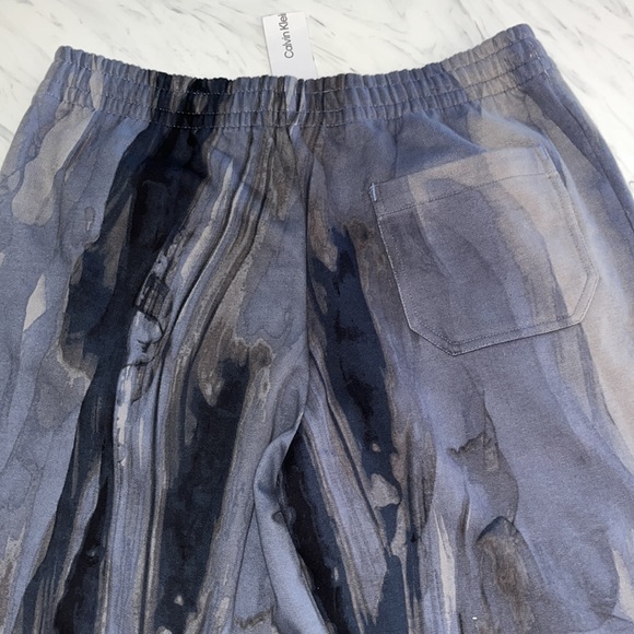 Calvin Klein Standard Logo Printed Joggers Marbled Blue sweatpants new nwt L - Picture 7 of 8